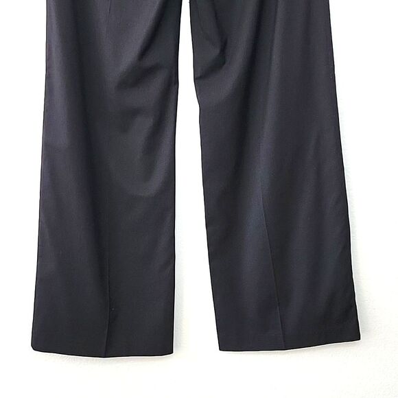 H&M Women's Modern Classic Black Wide Leg Dress Pants size 8 Creased Pockets - Picture 6 of 11
